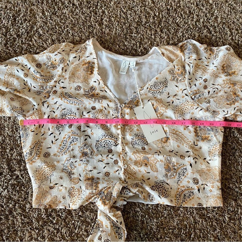 Joie floral/paisley button front blouse - Picture 11 of 14